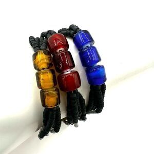Beaded multi strand bracelet